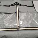 SLEEPING LAMB 35" Garment Bags for Hanging Clothes Storage, Sealed Completely Clothing Rack with Cover with Zipper Clear PVC Window Coat Cover for Closet, Sweaters, Suits protector, 2 Packs, Grey