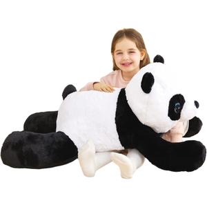 IKASA Giant Panda Stuffed Animal Plush Toy,30" Large Cute Jumbo Soft Toys,Huge Big Size Plushy Fluffy Fat Oversized Plushie,Gifts for Kids Girls