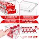 SCAVATA 2 Pack Stackable Refrigerator Organizer, Soda Can Dispenser Pop Cans Container Beverage Holder with Lid for Fridge, Freezer, Kitchen, Clear Plastic Storage Bins-Holds 10 Cans Each