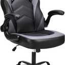 Ergonomic Gaming Desk Chair - Adjustable PU Leather Swivel Racing Chair with Flip-up Armrests for Home Office and Entertainment, Perfect for Adults, Kids, and Gamers