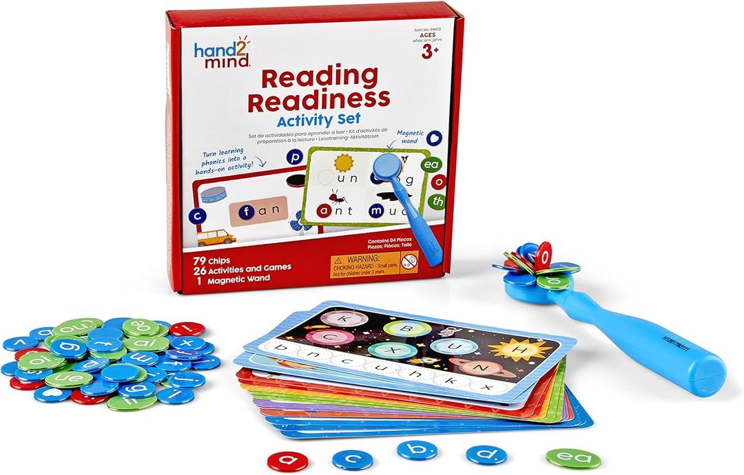 hand2mind Reading Readiness Activity Set, Magnetic Wands and Chip Set, Learn to Spell for Kids, Spelling Toys, CVC Words for Kindergarten, Learning Letters, Science of Reading Manipulatives hand2mind Reading Readiness Activity Set, Magnetic Wands and Chip Set, Learn to Spell for Kids, Spelling Toys, CVC Words for Kindergarten, Learning Letters, Science of Reading Manipulatives