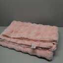 Pink Faux Fur Throw Blanket for Couch, Soft Fluffy Bubble Blanket for Bed Sofa, Thick Warm Plush Fuzzy Rabbit Fur Blanket for Cute Home Decor, 50"X 60"