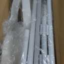 iDavosic.ly 6 Tier Folding Plant Stand Indoor Outdoor with Plastic Tray, Tiered Corner Flower Holder Shelf, Metal Orchid Display Rack for Patio Porch Living Room Garden Balcony, White