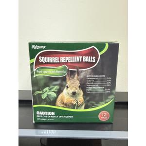12 Pack Squirrel Repellent Balls- Chipmunks & Rodents Repellent for Outdoor & Indoor Use,Cars,Gardens, Bird Feeders & Attics-Safe for People,Plant-Based