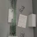 EAST OAK Glass Wind Guard for 52in Propane Fire Pit Table, 32.4 x 14.7 x 4.1 inch Clear Tempered Wind Guard for Gas Firepit, Thick Rectangle Glass Shield with Aluminum Corner Bracket & Rubber Feet