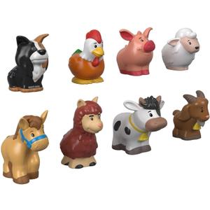 Fisher-Price Little People Toddler Toys Farm Animal Friends 8-Piece Figure Set for Pretend Play Ages 1+ Years