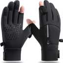 weiatas Winter Fingerless Gloves for Men Women Touch Screen, Cold Weather Thermal Sport Gloves for Fishing Running Cycling Driving Hiking, Warm Windproof Work Gloves (X-Large)