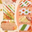 2 x Eersida Thanksgiving Plastic Gift Bags Colorful Stripe polka dot Wave Treat Candy Goodie Bags Thanksgiving Cookie Snack Packing for Fall Harvest Party Favor Supplies(48 Pcs)
