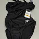 Speedo Womens Swimsuit One Piece Prolt Flyback Solid Adult Team Colors (24, Eco Team Black)