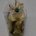 59PCS 6 Style Poinsettia Flowers Artificial Christmas Tree Decorations Gold Christmas Ornaments with Berry Stems Snowflakes Cards for Wreath Fireplace Stairs Xmas Tree Decor