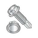 Small Parts 0808KWSMS Steel Self-Drilling Screw, Zinc Plated Finish, Serrated Hex Washer Head, Hex Drive, #2 Drill Point, #8-32 Thread Size, 1/2" Length (Pack of 100)