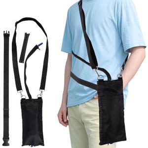 Nephrostomy Bag Holder with Shoulder Strap & Waist Belt, Catheter Bag Holder with Adjustable Strap Urine Bags, Privacy and Minimalist Design Nephrostomy Supplies Suit to 1000ml Bags
