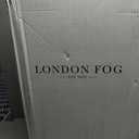 LONDON FOG Newcastle Softside Expandable Spinner Suitcase, Chevron Charcoal Grey Pink, Newcastle Softside Expandable Spinner Suitcase