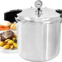 MegaChef 24 Quart Large Capacity Aluminum Stovetop Pressure Cooker/Canner for Induction and Gas Stove-Tops