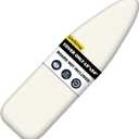 Ironing Board Cover and Pad 15"x54" Extra Thick Natural Cotton, Scorch and Stain Resistant Padding,Standard Size Iron Board Cover with Fasteners Heavy Duty Elastic Edge, Beige