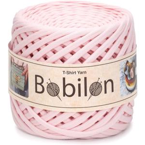 Cotton T-Shirt Yarn  35 mm Jersey Ribbon for Crochet, Knitting, Macrame, DIY Crafts  110 Yards  Fettuccini Zpagetti Style  Organic Cotton Thread - Blush Pink