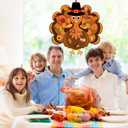 Large Fall Thanksgiving Felt Craft Kit for Kids DIY Turkey Felt Set with Detachable Fall Maple Leaves Squirrel Pine Cones Corns Classroom Craft for Kids