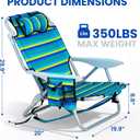 Portable Backpack Beach Chair for Adults,Stripe