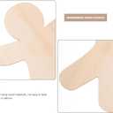 10pcs Unfinished Wooden Gingerbread Man Cutouts Wood Slices Painting Slice Crafts for DIY Crafts Ornaments, 3.94 X 4.72 Inches