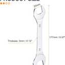 HARFINGTON 3pcs Double Open End Thin Wrench Set 2021mm Metric Super Thin Small Flat Head Wrench Mirror Polished Open Ended Spanner for Automotive Repair Furniture Assembly