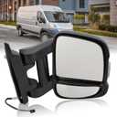 Passenger Right Side Mirror for 2019 2020 2021 2022 RAM Promaster 1500 2500 3500,Power Door Mirror with Heated,Turn Signals Light,Replaces# FO1321536(Long Arm)