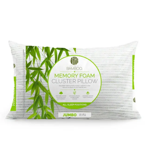 Essence of Bamboo Jumbo Pillow 20x28in Memory foam Cluster Pillow