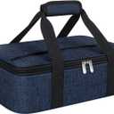 Insulated Casserole Carrier, Portable Casserole Carrier for Hot or Cold Food Lunch Tote Warmer or Cooler Bag, Lasagna Lunch Bag for Potluck Parties- Fits 9" x 13" Baking Dish-Navy blue