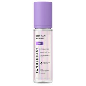 Tanologist Dark Self Tan Mousse, Clear Self-Tanning Mousse, Streak-Free, Natural Glow, No Fake Tan Smell Or Orange Tone, Long Lasting, Clean Ingredients, Vegan, 6.76 fl. oz/200 ml Bottle