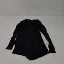 GRECERELLE Womens Lightweight Longer Length Cardigan Long Sleeve Casual Crochet Open-Front Sweater with Pockets (Large, 01 Long-black)