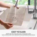 LEXMORE Placemats Set of 8 Vinyl/Plastic Woven Place Mats for Kitchen Table Indoor/Outdoor Washable Placemat Wipeable Dining Table Mats(A-Caramel)