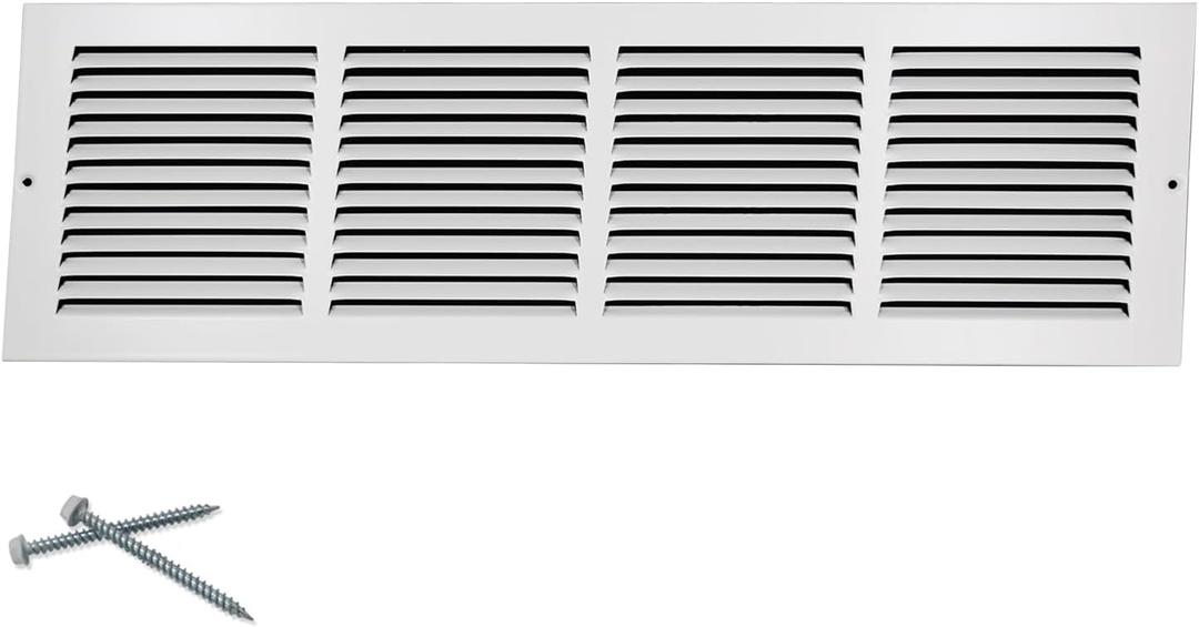 Howeall 24"W x 6"H [Duct Opening Size] Steel Return Air Grille, Air Return Vent Cover for Ceiling and Sidewall - HVAC Air Vent Covers - [Outer Dimensions: 25.75"W x 7.75"H]