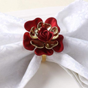 12 x Exquisite Pink Napkin Ring Clasp Wedding Napkin Ring Hotel Model Bedroom Home Towel Ring Burgundy