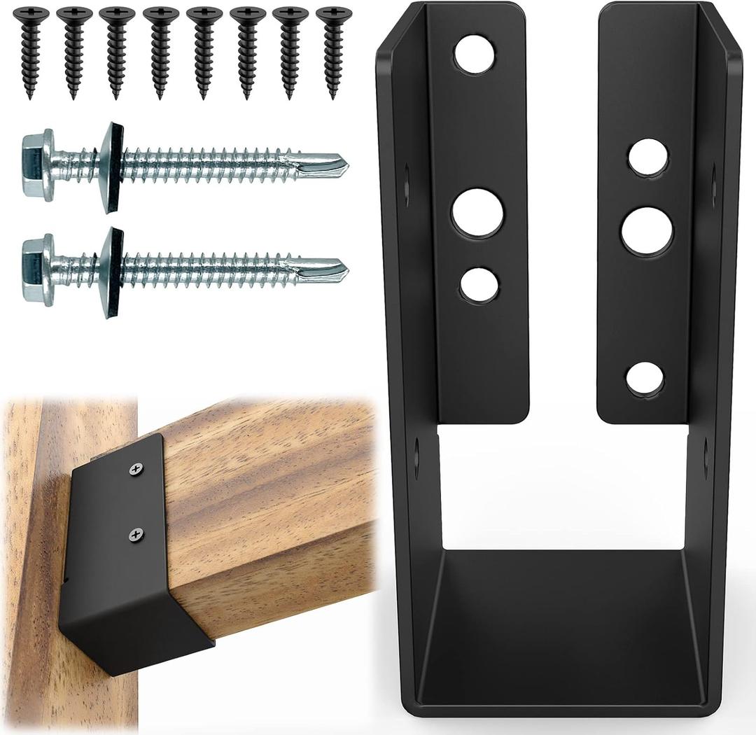 12 PCS Concealed Joist Hanger,2" x 4"Outdoor Concealed-Flange Hanger, Concealed Face Mount Joist Bracket for 2"x4" Beam ,Swing, Fence