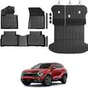 Floor Mats for Kia Sportage Gas 2023-2026, All Weather Floor Mats Trunk Cargo Liner with Backrest Protectors Accessories, Full Coverage Set (Not fit Hybrid)