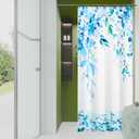 Xinambyh Blue Eucalyptus Leaves Shower Curtain for Bathroom:Aesthetic Art Watercolor Plant Shower Curtains Sets with Hooks,Waterproof Fabric Decor 36x72 inches. (36''W72''L(Pack of 1))