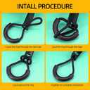 15PCS Nylon U-Shape Zipper Pulls, Heavy Duty Zipper Tags Replacement for Backpack, Luggage, Jacket, Purse & Travel Cases - Black White Gray (5PCS Each) - Zippers Cord Extensions