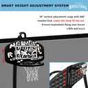 Basketball Hoop for Trampoline, Fits Straight and Curved Pole Trampoline Basketball Hoop Attachment with Balls and Pump, Universal Accessories of All Ages, Height and Angle Adjustable