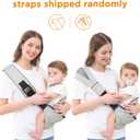 GAGAKU Toddler Carrier Adjustable Padded Sling Portable Ergonomic Baby Holder Carrier with Non-Slip Seat for 6-36 Months Infants & Toddlers (14-35 lbs)-Light Grey