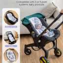 Baby Car Seat Head Support with Extra Headrest, Adjustable Infant Car Seat Insert with Shoulder Pads Set, Breathable Mink Dot Carseat Cushion for Newborn, Fits for Stroller, Baby Swing, Bouncer