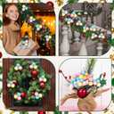 Syhood 12 Set 7.9 Inch Christmas Ball Ornaments on Wired Picks Shatterproof Xmas Pastel Ball Picks for Christmas Tree Vase Wreath Stairs Garland Decoration Supplies