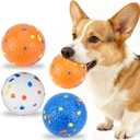 Dog Balls Tennis balls for Dogs, Interactive Dog Toys for Aggressive Chewers ,Indestructible Dog Toy to Keep Them Busy, Puppy Chew Toys for Teething, Durable Dog Ball for Medium Small Dog (2.4") (M-3 Pack)