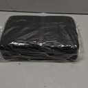 Airplane Seat Cushion Portable Travel Cushion for Comfort Foldable Stadium Pad with Breathable Fabric Seat Pad Perfect for Long Flights, Office, Bleacher, Camping (Standard Size - 15.7'', Black)