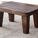 Tung wood step stool with nonslip rubber feet, small step stool for bedroom, kitchen and living room, load capacity up to 300 lbs, sturdy and durable, no assembly required