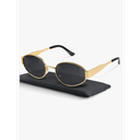 livho Retro Polarized Sunglasses - UV400 Protection, Oval Shape, Metal Frames
Color: Grey/Gold