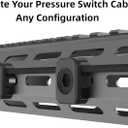 M-LOK Flashlight Pressure Switch Cable Management, 12Pack Black Lightweight Cable Clips, for M-LOK, AR, Rail Accessories