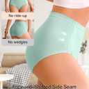 Annenmy High Waisted Panties Women's Cotton Underwear Full Coverage Briefs Soft Breathable Stretch Briefs Regular & Plus Size (Pink, XXL) 6-Pack