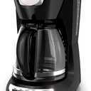 BLACK+DECKER 12-Cup Programmable Coffee Maker, DCM100B, Duralife Carafe, Easy-View Water Window, Removable Filter Basket