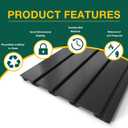 Yuzzy Slat Wall Paneling 4 x 4ft, Garage Slatwall Panel Wall Storage Systems, Heavy Duty PVC Garage Wall Organization (Black)