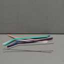 Senneny Set of 6 Silicone Drinking Straws for 30oz and 20oz - Reusable Silicone Straws BPA Free Extra Long with Cleaning Brushes- 6 Bent- 6mm diameter