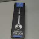 Zulay Kitchen Premium Soup Ladle  12" Stainless Steel with Non-Slip Silicone Handle